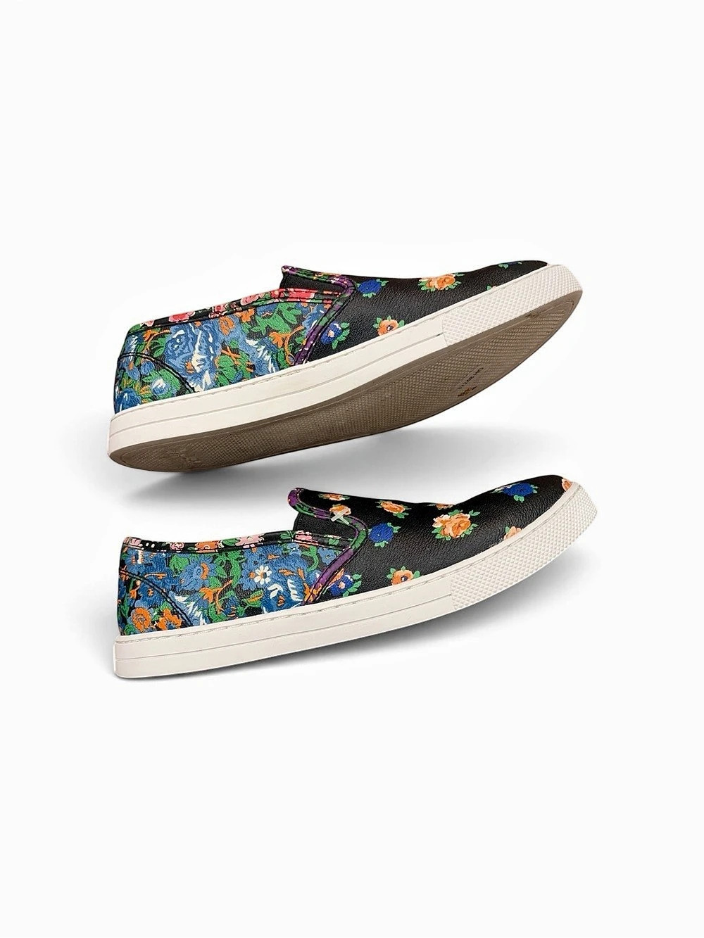 Coach Floral Slip-On Sneakers in Black - Picture 2 of 6